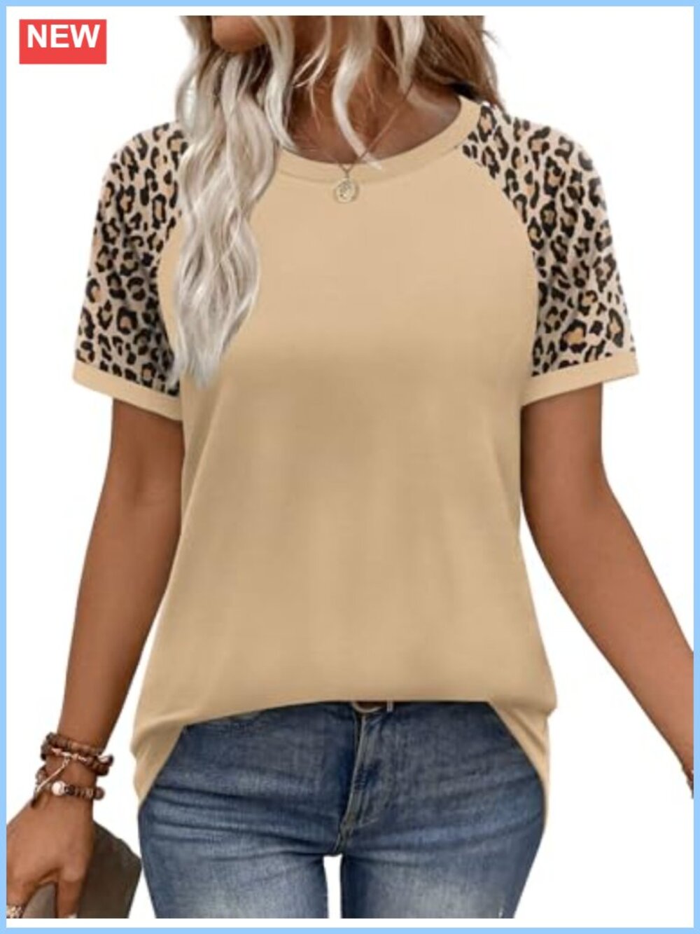 Womens Summer Tops Raglan Short Sleeve Color Block Casual T-Shirt